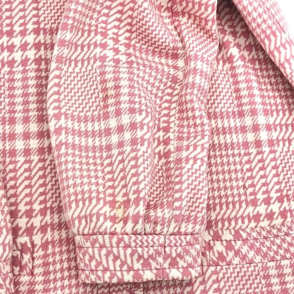 Bleyle for Hooper PeaCoat Womens 14 Pink Houndstooth 100% Virgin Wool Retro Glam - Picture 4 of 10